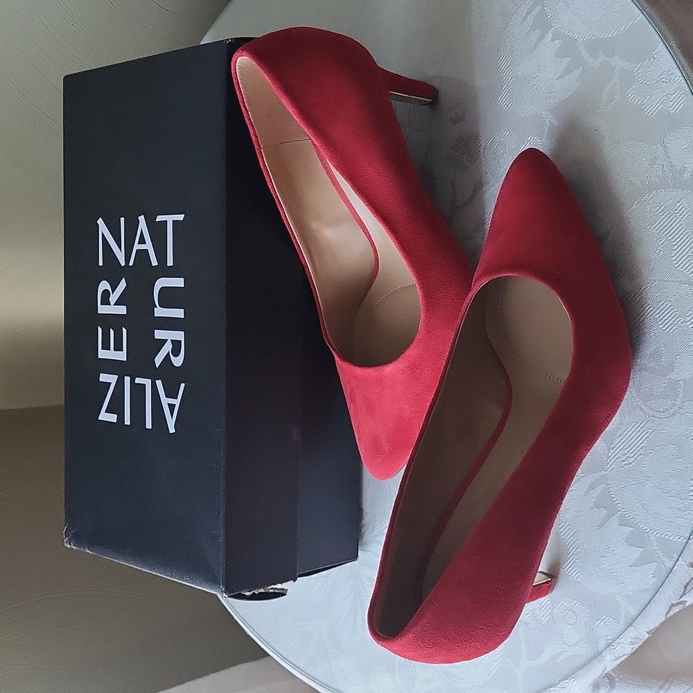 Naturalizer Red Suede Pumps